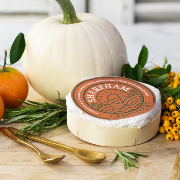 Sharpham Camembert in wooden box