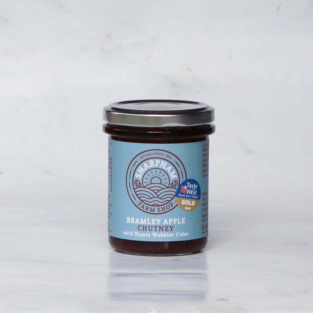 Sharpham Bramley Apple Chutney with Hunts Wobbler Cider