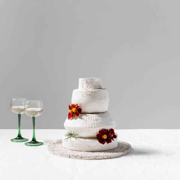 The Sharpham Celebration cake styled