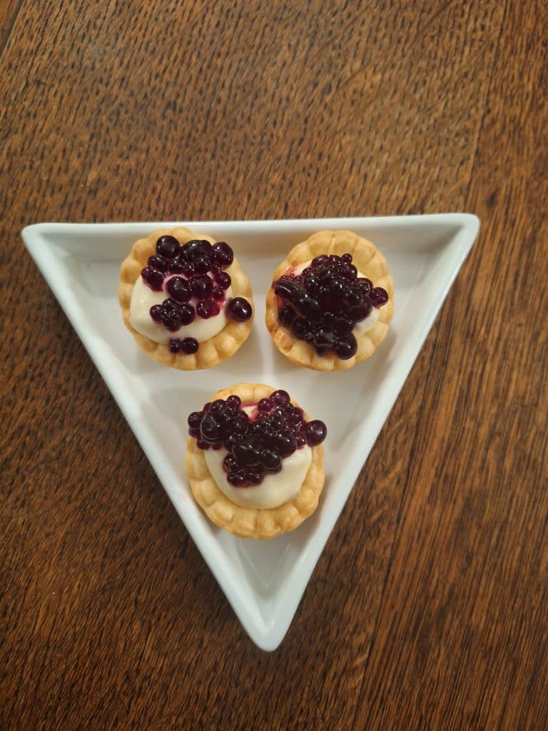 Whipped Rushmore Tartlets and Beetroot Pearls