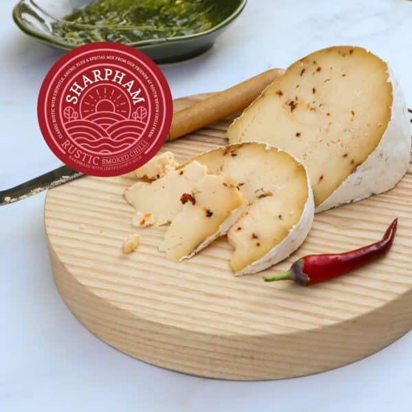 Sharpham Rustic with Smoked chilli cheese